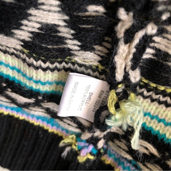 Altar'd State Aztec Stripe Open Front Long Cardigan Oversized Women's Sz Medium - Picture 8 of 9
